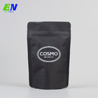 Túi cà phê giấy kraft đen thân thiện với môi trường đứng lên đóng gói túi dây kéo túi đựng thực phẩm